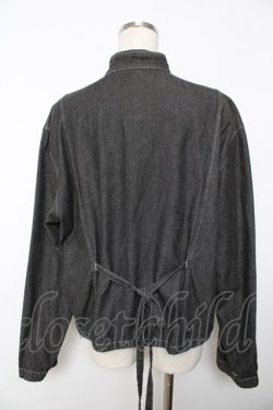 画像2: powder / チャイナボタンジャケット F 黒 Y-25-11-30-104-LO-JA-SZ-ZY