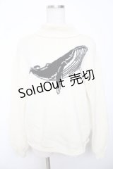 powder / クジラ刺繍ハイネックセーター F アイボリー Y-25-11-30-106-LO-TO-SZ-ZY