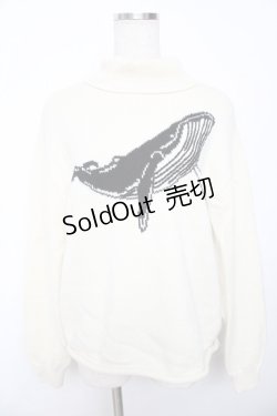 画像1: powder / クジラ刺繍ハイネックセーター F アイボリー Y-25-11-30-106-LO-TO-SZ-ZY