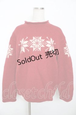 画像1: powder / 結晶セーター F 赤 Y-25-11-30-107-LO-TO-SZ-ZY