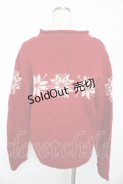 画像2: powder / 結晶セーター F 赤 Y-25-11-30-107-LO-TO-SZ-ZY