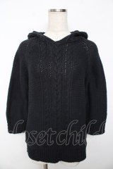 powder / フーディニットトップス F 黒 Y-25-11-30-109-LO-JA-SZ-ZY