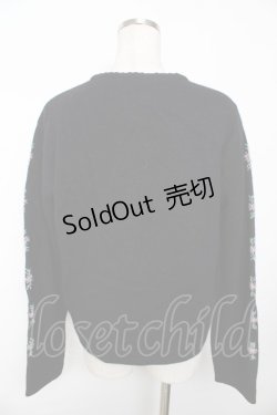 画像2: powder / お花ビーズカーディガン F 黒 Y-25-11-30-110-LO-TO-SZ-ZY