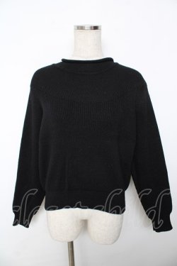 画像1: powder / ハイネックセーター F 黒 Y-25-11-30-111-LO-TO-SZ-ZY