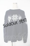 powder / 結晶セーター F 紺 Y-25-11-30-112-LO-TO-SZ-ZY