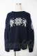 画像1: powder / 結晶セーター F 紺 Y-25-11-30-112-LO-TO-SZ-ZY (1)