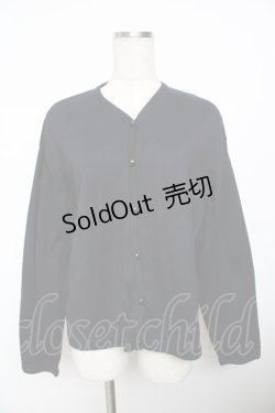 画像1: powder / Vネックカーディガン F 紺 Y-25-11-30-113-LO-TO-SZ-ZY