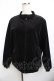 画像1: powder / ベルベットZIPブルゾン M 黒 Y-25-11-30-116-LO-JA-SZ-ZY (1)