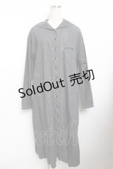 powder / セーラーカラーシャツワンピース F 黒 Y-25-11-30-117-LO-OP-SZ-ZY