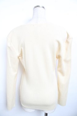 画像2: WONDERFUL WORLD / リボン付きニット F 生成り Y-25-11-30-120-LO-TO-SZ-ZY