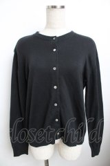 powder / ラウンドネックカーディガン F 黒 Y-25-11-30-125-LO-TO-SZ-ZY