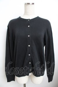 powder / ラウンドネックカーディガン F 黒 Y-25-11-30-125-LO-TO-SZ-ZY