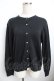 画像1: powder / ラウンドネックカーディガン F 黒 Y-25-11-30-125-LO-TO-SZ-ZY (1)