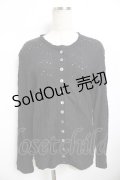powder / 透かしカーディガン F 黒 Y-25-11-30-127-LO-TO-SZ-ZT611