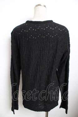 画像2: powder / 透かしカーディガン F 黒 Y-25-11-30-127-LO-TO-SZ-ZY