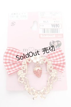 画像1: m petit by misako / AMイチゴビジューブローチ  中金 Y-25-11-30-002-LO-ZA-SZ-ZY