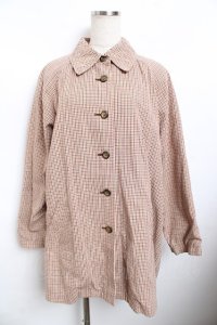 powder / チェック柄ジャケットコート F ブラウン系 Y-25-11-30-129-LO-CO-SZ-ZY