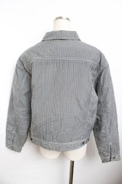 画像2: powder / ギンガム柄ナイロンジャケット F 黒 Y-25-11-30-130-LO-JA-SZ-ZY