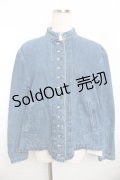 powder / スタンドカラーデニムジャケット F ブルー Y-25-11-30-131-LO-JA-SZ-ZY