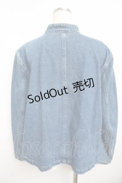 画像2: powder / スタンドカラーデニムジャケット F ブルー Y-25-11-30-131-LO-JA-SZ-ZY