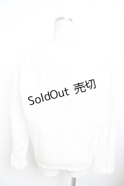 画像2: KANEKO ISAO / 縦ピンタックフリルブラウス F 白 Y-25-11-30-134-EL-BL-SZ-ZY