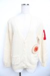 画像1: PINK HOUSE / ワッペン付きニットカーディガン F アイボリー Y-25-11-30-137-LO-TO-SZ-ZT615 (1)
