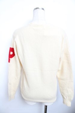 画像2: PINK HOUSE / ワッペン付きニットカーディガン F アイボリー Y-25-11-30-137-LO-TO-SZ-ZY