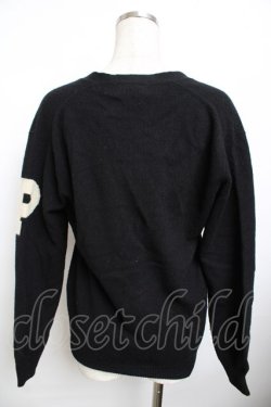 画像2: PINK HOUSE / ワッペン付きニットカーディガン F 黒 Y-25-11-30-138-LO-TO-SZ-ZY