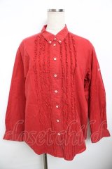 PINK HOUSE / フロントフリルソフトデニムシャツ F 赤 Y-25-11-30-139-LO-BL-SZ-ZY