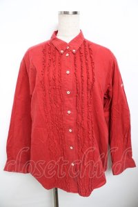 PINK HOUSE / フロントフリルソフトデニムシャツ F 赤 Y-25-11-30-139-LO-BL-SZ-ZY