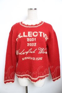 WONDERFUL WORLD / collectionセーター F 赤 Y-25-11-30-141-LO-TO-SZ-ZY