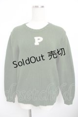 PINK HOUSE / ロゴセーター F グリーン Y-25-11-30-143-LO-TO-SZ-ZY