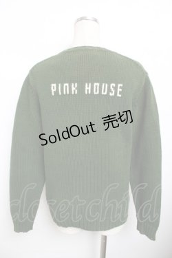 画像2: PINK HOUSE / ロゴセーター F グリーン Y-25-11-30-143-LO-TO-SZ-ZY