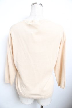 画像2: KANEKO ISAO / ミニバラ刺繍ビーズデザインカーディガン F ベージュ Y-25-11-30-145-EL-TO-SZ-ZY