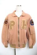 PINK HOUSE / ワッペンZIPブルゾン F ブラウン Y-25-11-30-147-LO-CO-SZ-ZY