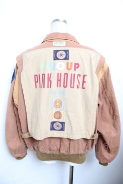 画像2: PINK HOUSE / ワッペンZIPブルゾン F ブラウン Y-25-11-30-147-LO-CO-SZ-ZY