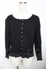 PINK HOUSE / リブカーディガン F 黒 Y-25-11-30-150-LO-TO-SZ-ZY