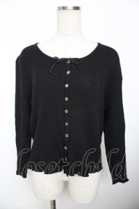 PINK HOUSE / リブカーディガン F 黒 Y-25-11-30-150-LO-TO-SZ-ZY