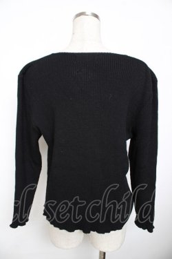 画像2: PINK HOUSE / リブカーディガン F 黒 Y-25-11-30-150-LO-TO-SZ-ZY