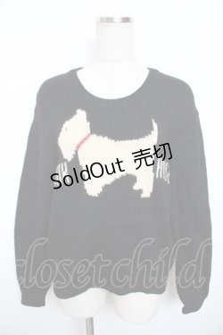 画像1: PINK HOUSE / テリアセーター F 黒 Y-25-11-30-151-LO-TO-SZ-ZY