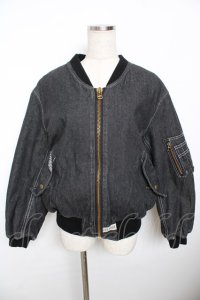 PINK HOUSE / リボンモチーフ付きブルゾン F 黒 Y-25-11-30-154-LO-JA-SZ-ZY