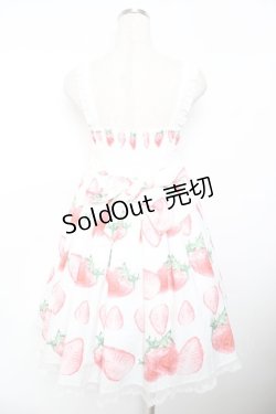 画像2: Baby Cat Dress / いちごジャンパースカート M 白 Y-25-11-30-157-LO-OP-SZ-ZY