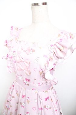 画像3: axes femme kawaii / ダイナーカフェジャンパースカート M ピンク Y-25-11-30-159-AX-OP-SZ-ZY