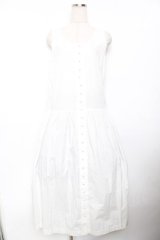 KANEKO ISAO / フロントボタンジャンパースカート F 白 Y-25-11-30-161-EL-OP-SZ-ZY