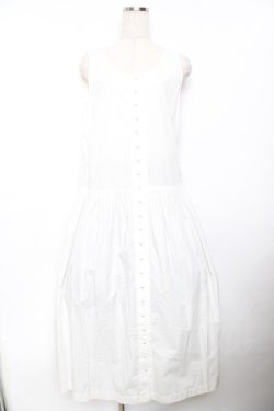 画像1: KANEKO ISAO / フロントボタンジャンパースカート F 白 Y-25-11-30-161-EL-OP-SZ-ZY