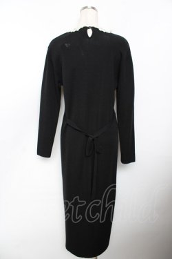 画像2: PINK HOUSE / レースリボン襟ニットワンピース F 黒 Y-25-11-30-162-LO-OP-SZ-ZY