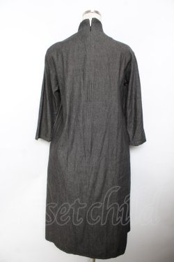 画像2: powder / 刺繍入りソフトデニムロングワンピース F 黒 Y-25-11-30-164-LO-OP-SZ-ZY