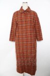 画像1: powder / チェック柄ウールワンピース F オレンジ Y-25-11-30-168-LO-OP-SZ-ZT614 (1)