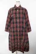 powder / タータンチェック柄ワンピース F 黒 Y-25-11-30-170-LO-OP-SZ-ZY