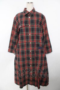powder / タータンチェック柄ワンピース F 黒 Y-25-11-30-170-LO-OP-SZ-ZY